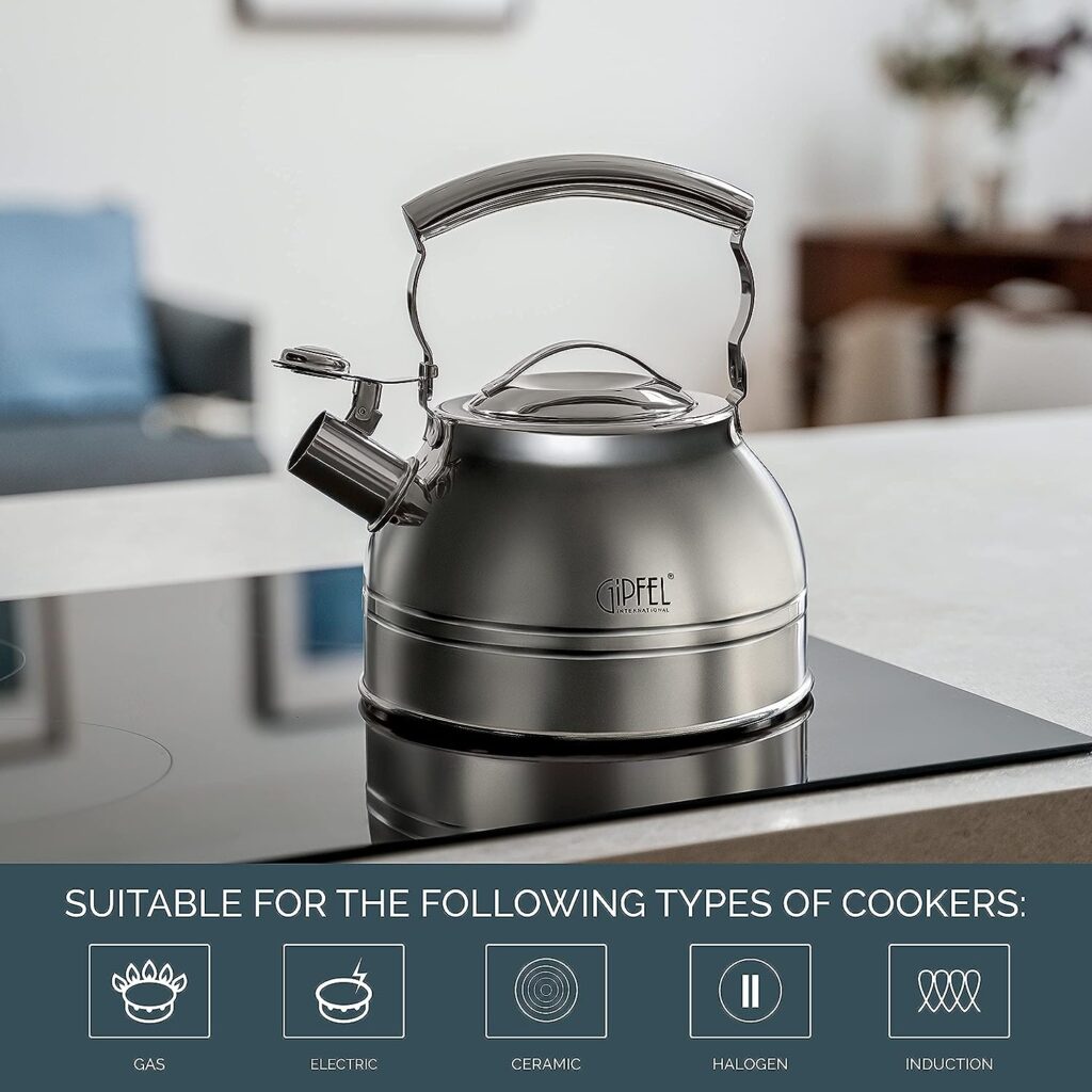 Gipfel International Whistling Tea Kettle Stovetop: Review - Stainless ...